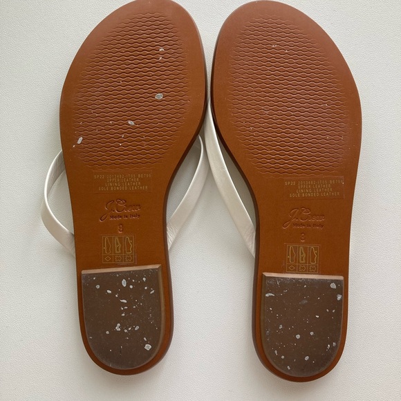 NWOT J. Crew white leather Capri flip flop - Picture 2 of 2